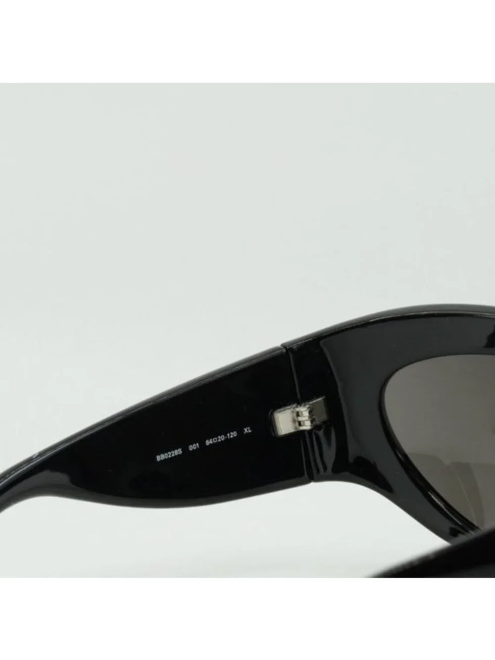 Balenciaga BB0228S 001 Geometric Sunglasses - Black/Grey
